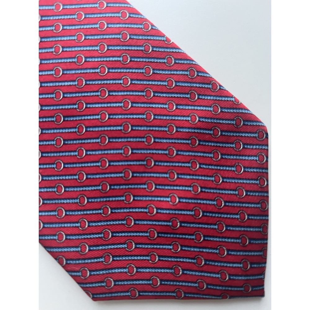 BROOKS BROTHERS MAKERS RED Circle Rope 100% SILK NECK‎ TIE Made USA 58 1/2"